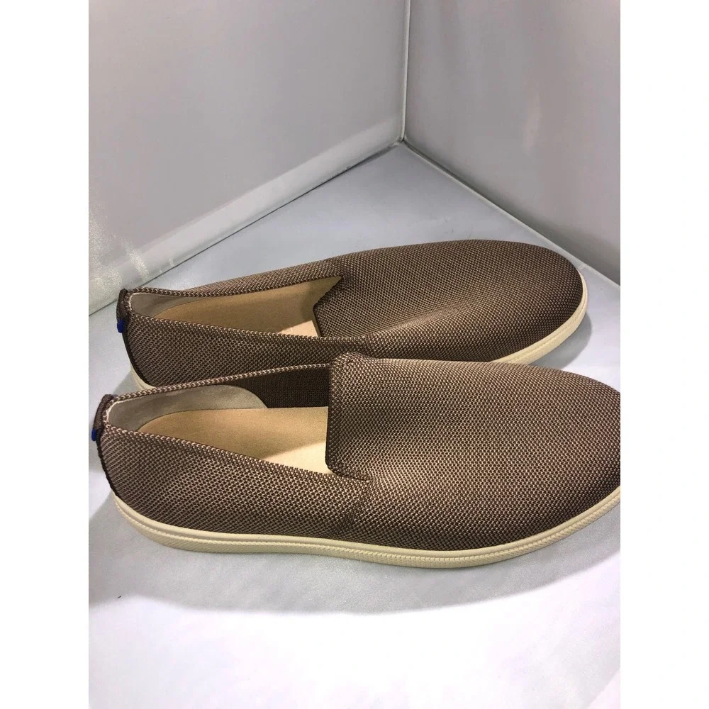 Rothys Mens RS01 Sneaker Brown Knit Slip On Casual Shoes Size 9.5